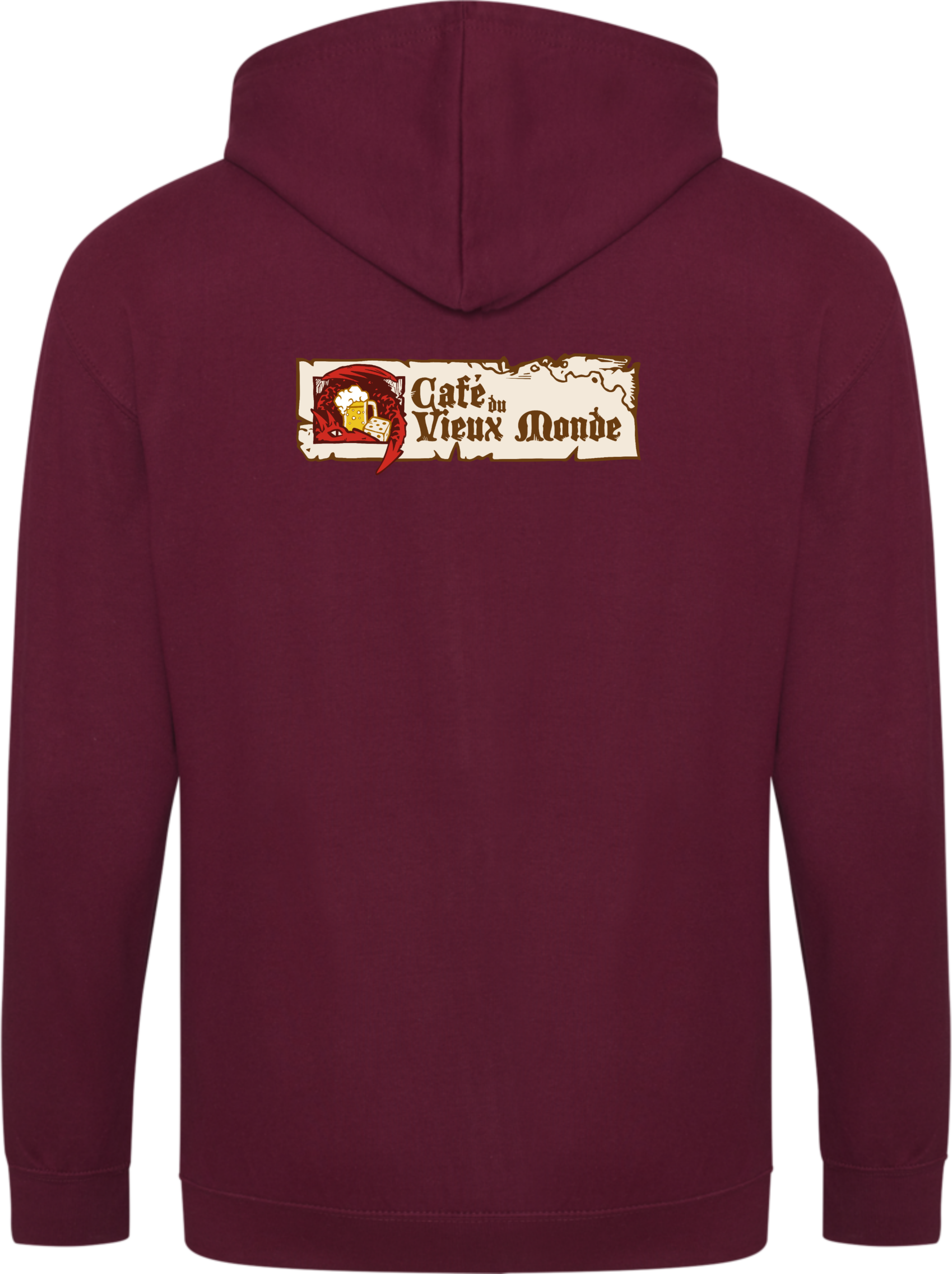 Sweat zippé bordeaux Café du Vieux Monde – Image 2